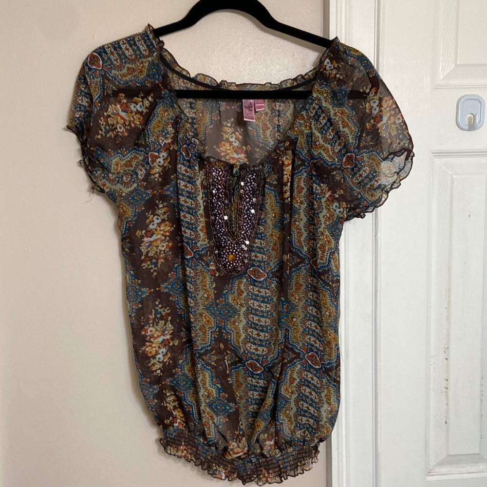 Dolled Up blouse (sheer)